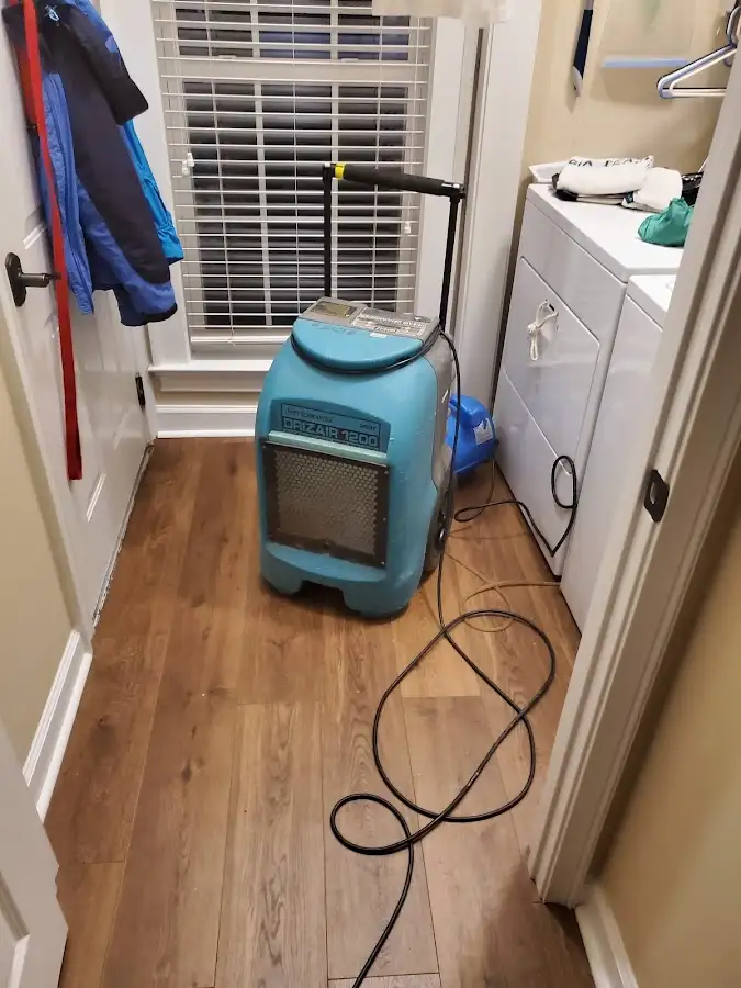Commercial dehumidifier deployed for Flood Damage Cleanup in Norton