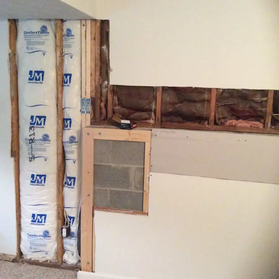 Wall insulation replacement during Contents Cleaning & Restoration in Norton